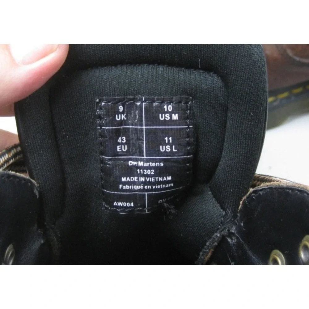 Y2K Dr Martens Heritage Ankle Boots Men's (10) 11302 Brown Leather Chunky